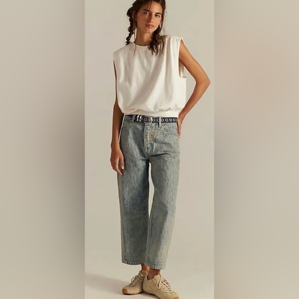 NWT $148 We The Free Deep Trance Dropped Jacquard Jeans SZ 29